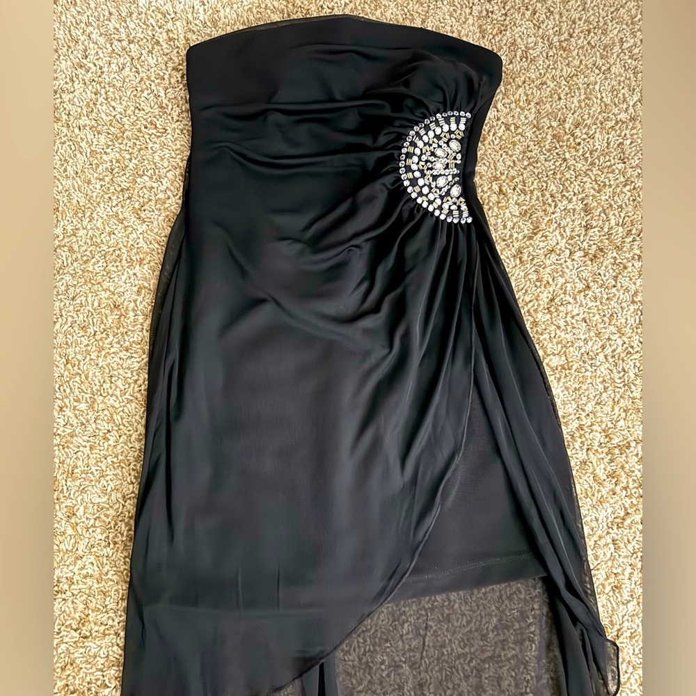 Strapless evening gown